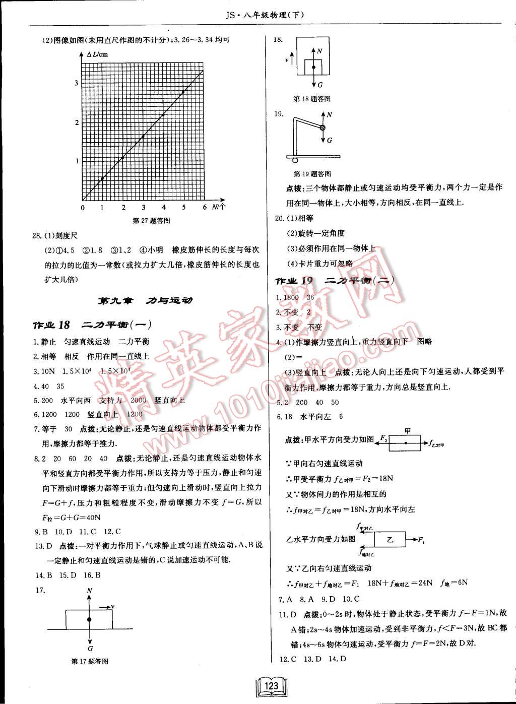 2015年啟東中學(xué)作業(yè)本八年級物理下冊江蘇版 第7頁