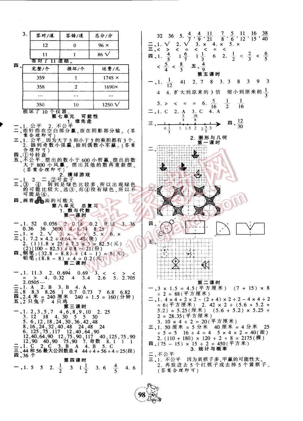 2014年創(chuàng)維新課堂五年級(jí)數(shù)學(xué)上冊(cè)北師大版 第6頁(yè)