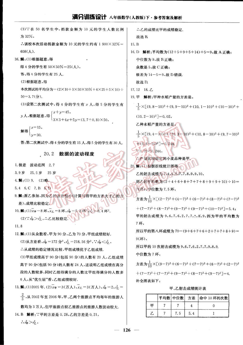 2015年滿分訓練設計八年級數(shù)學下冊人教版 第31頁