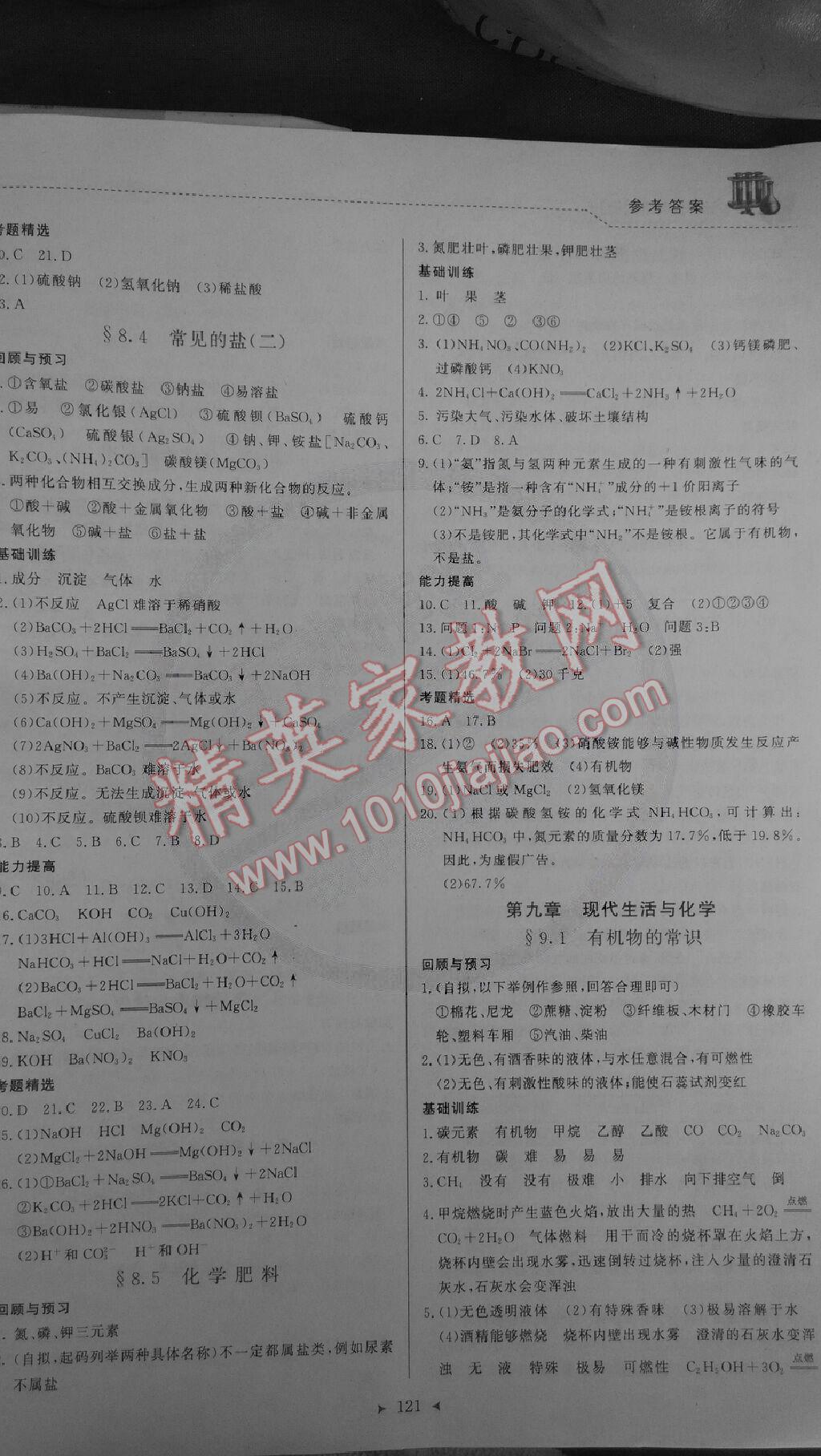 2015年多元評價與素質(zhì)提升九年級化學(xué)下冊科粵版 第7頁