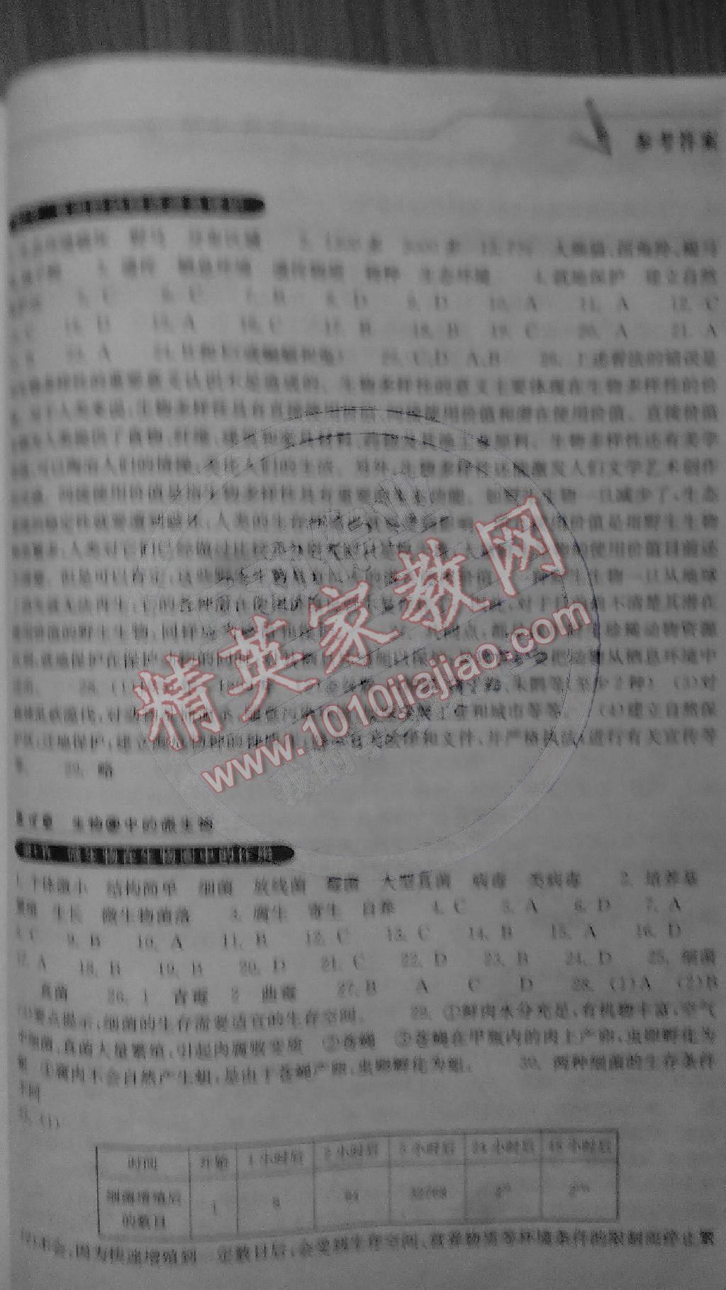 2014年長江作業(yè)本同步練習(xí)冊(cè)八年級(jí)生物上冊(cè) 第4頁