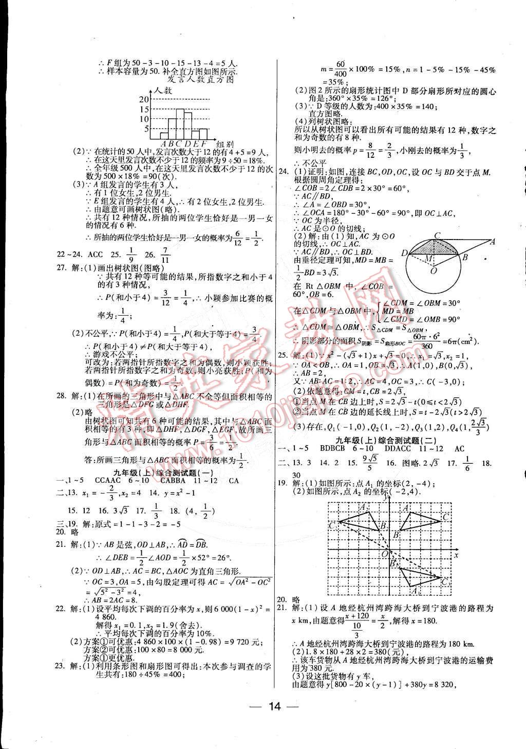 2015年教材首選銜接教材學(xué)期復(fù)習(xí)九年級數(shù)學(xué) 第6頁