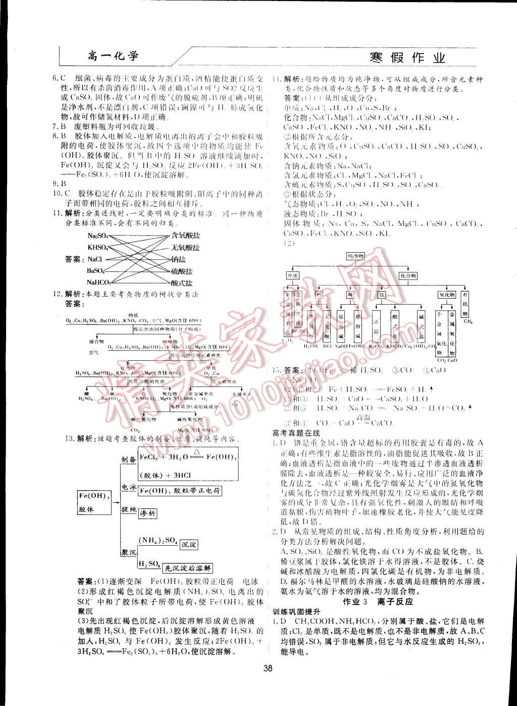 2015年學(xué)段銜接提升方案贏在高考寒假作業(yè)高一化學(xué) 第2頁