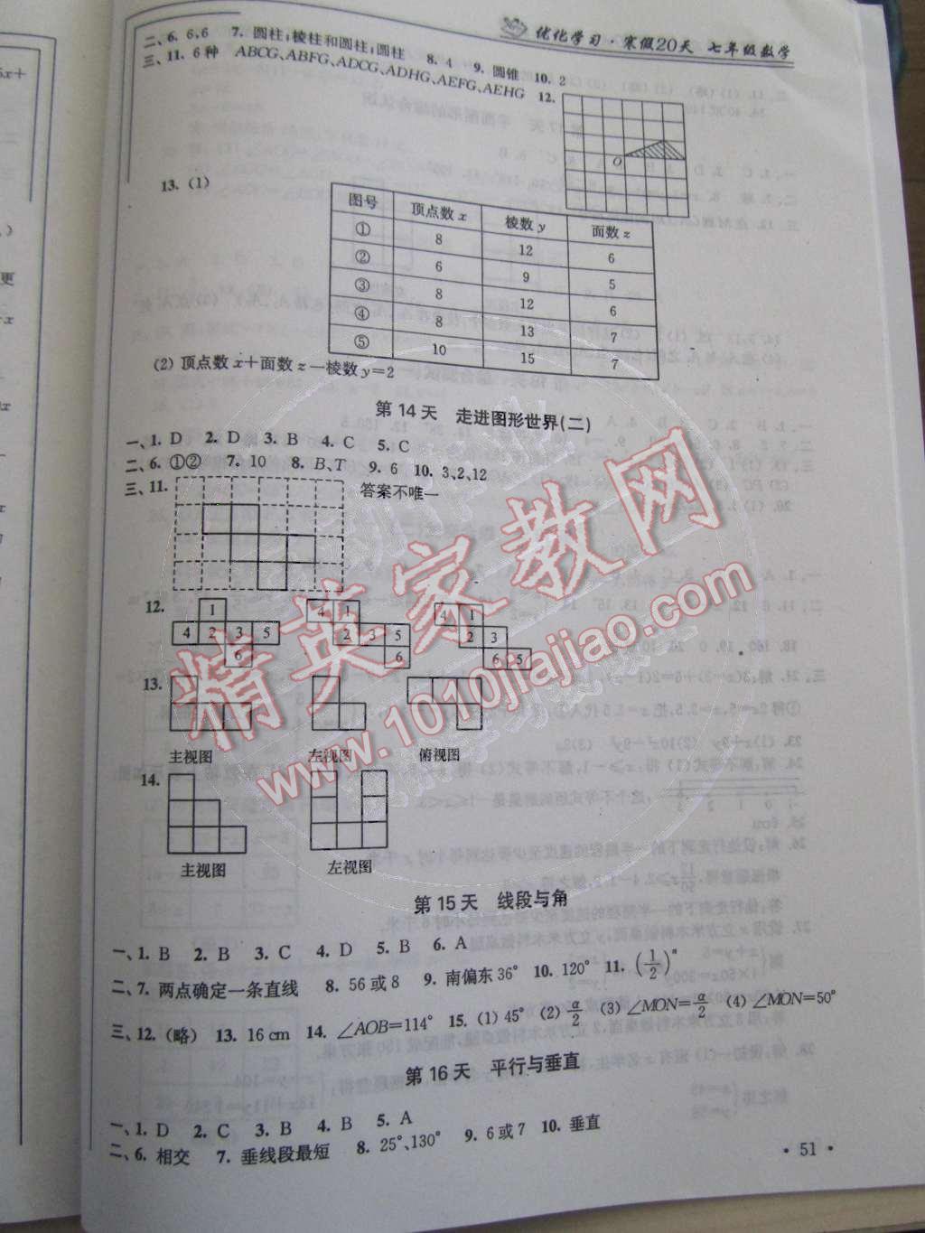 2015年優(yōu)化學習寒假20天七年級數學江蘇版 第5頁