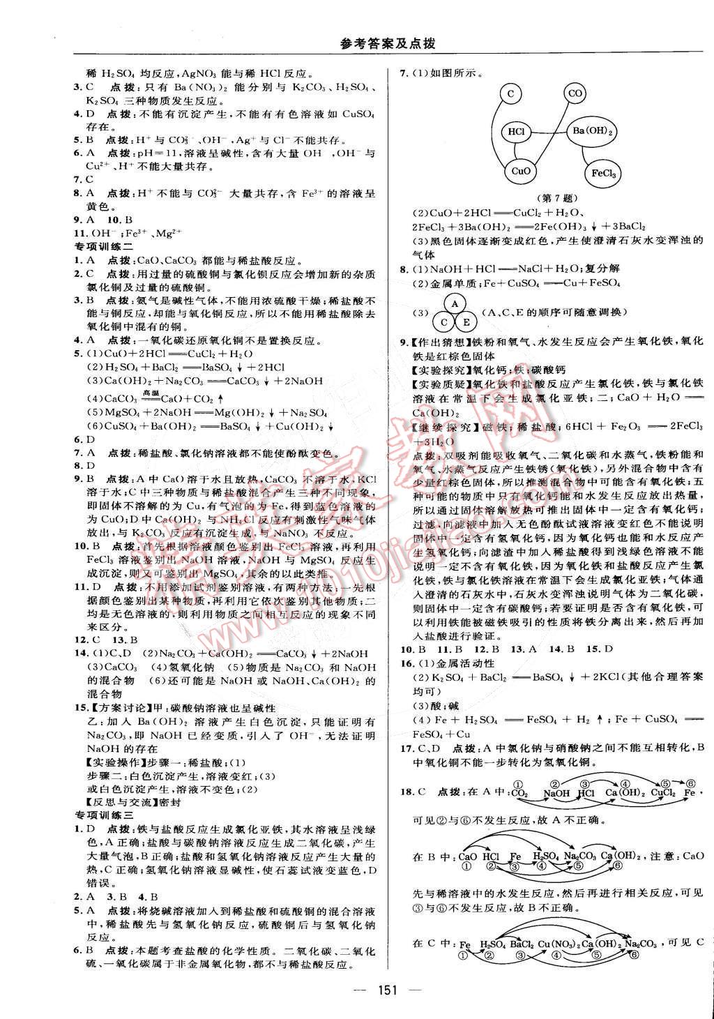 2015年综合应用创新题典中点九年级化学下册人教版 参考答案第48页