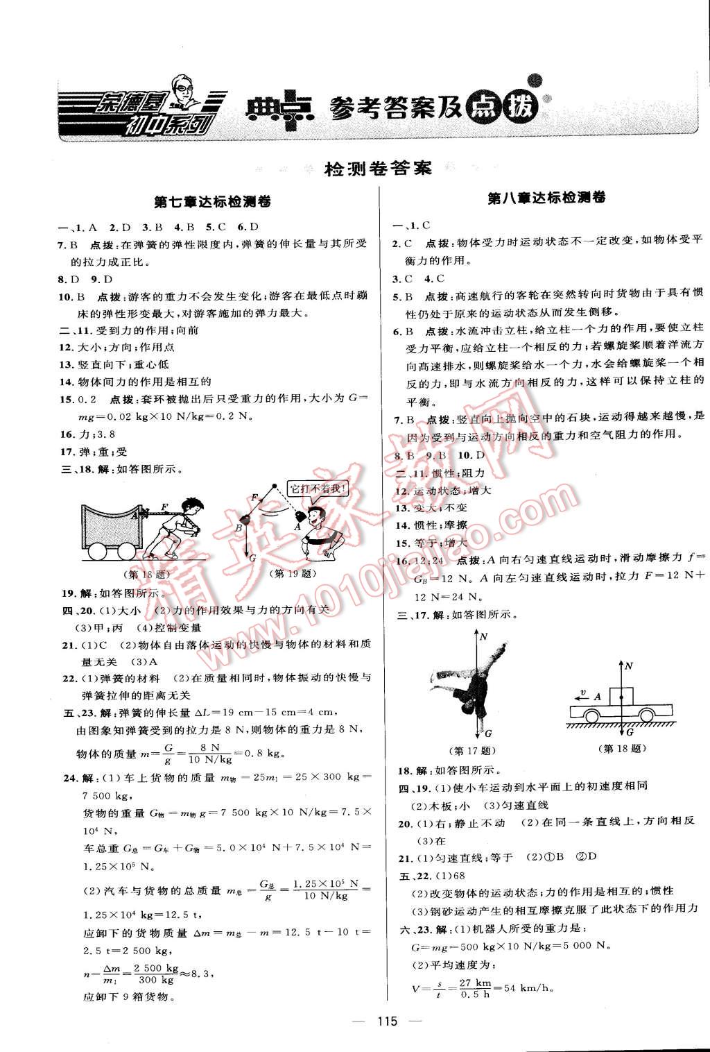 2015年綜合應(yīng)用創(chuàng)新題典中點(diǎn)八年級物理下冊人教版 第1頁