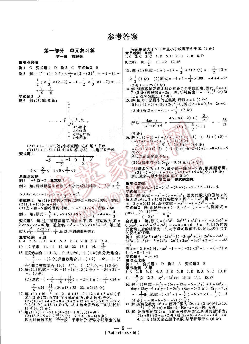 2015年金象教育U计划学期系统复习七年级数学人教版 第1页