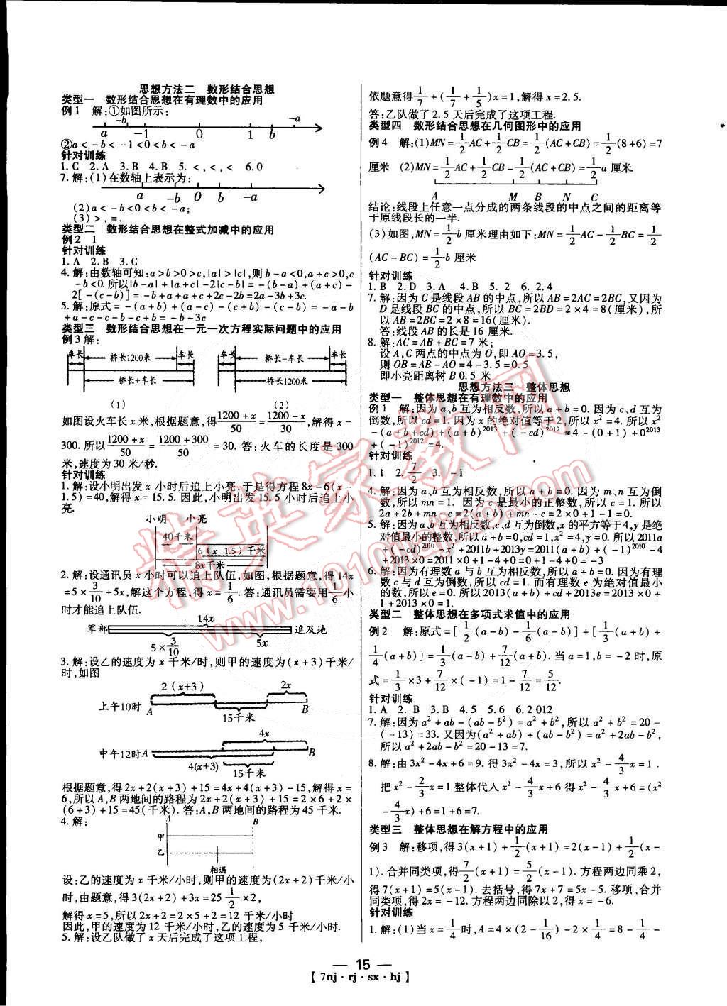 2015年金象教育U計(jì)劃學(xué)期系統(tǒng)復(fù)習(xí)七年級數(shù)學(xué)人教版 第7頁