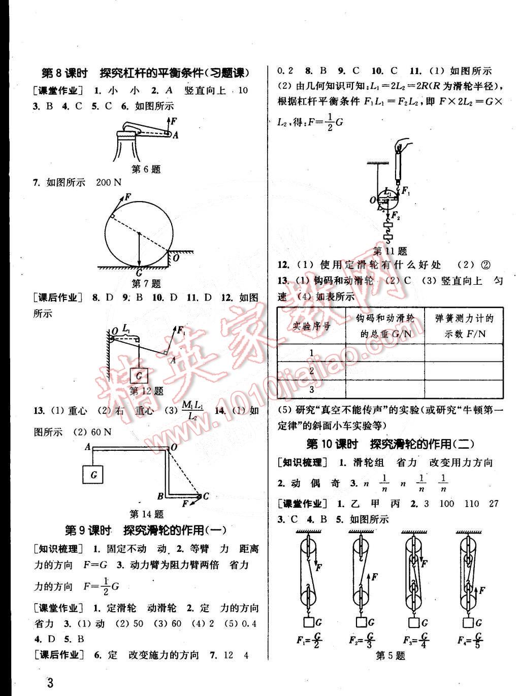 2015年通城学典课时作业本八年级物理下册沪粤版 第3页