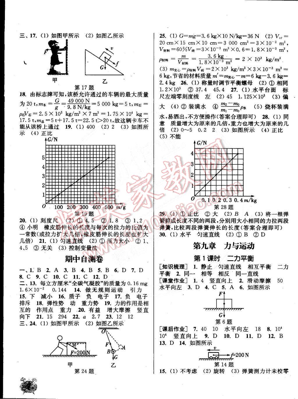 2015年通城學(xué)典課時(shí)作業(yè)本八年級(jí)物理下冊(cè)蘇科版 第7頁