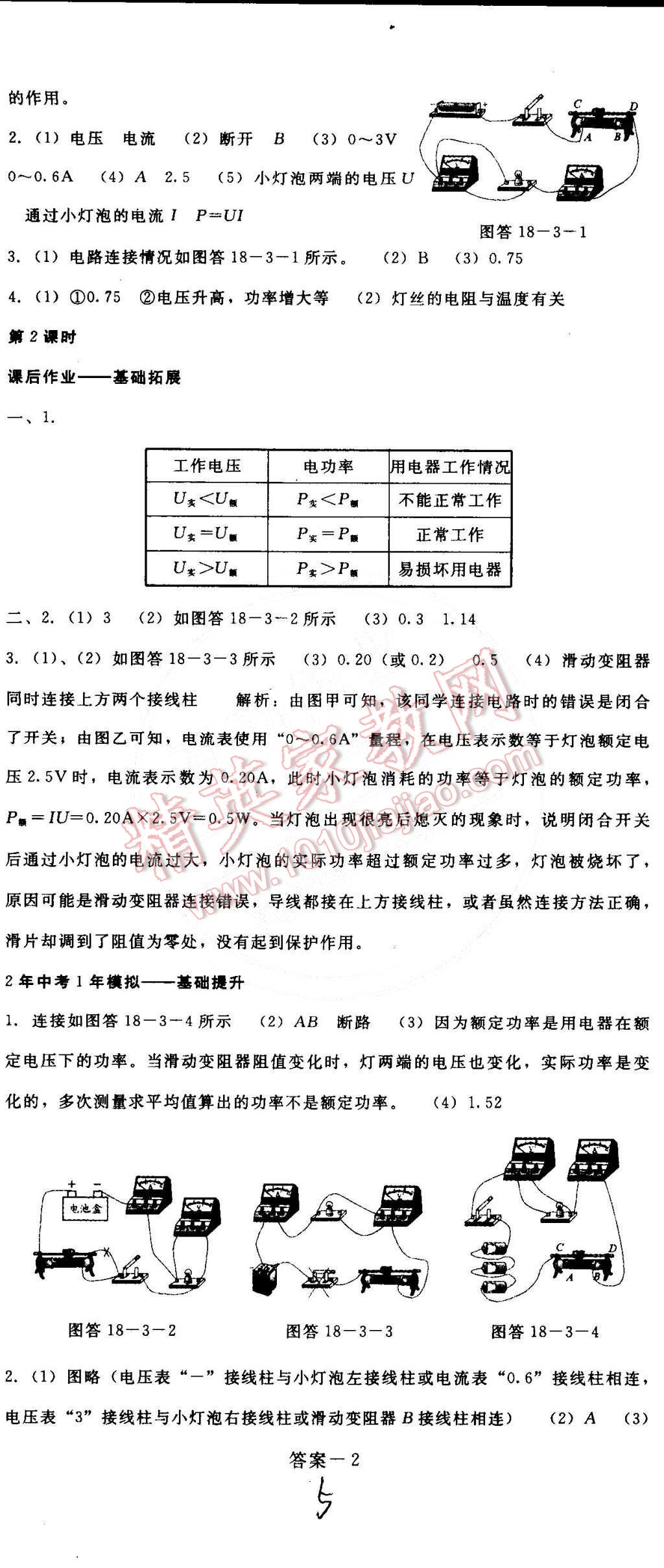 2015年打好基礎(chǔ)高效課堂金牌作業(yè)本九年級物理下冊人教版 第5頁