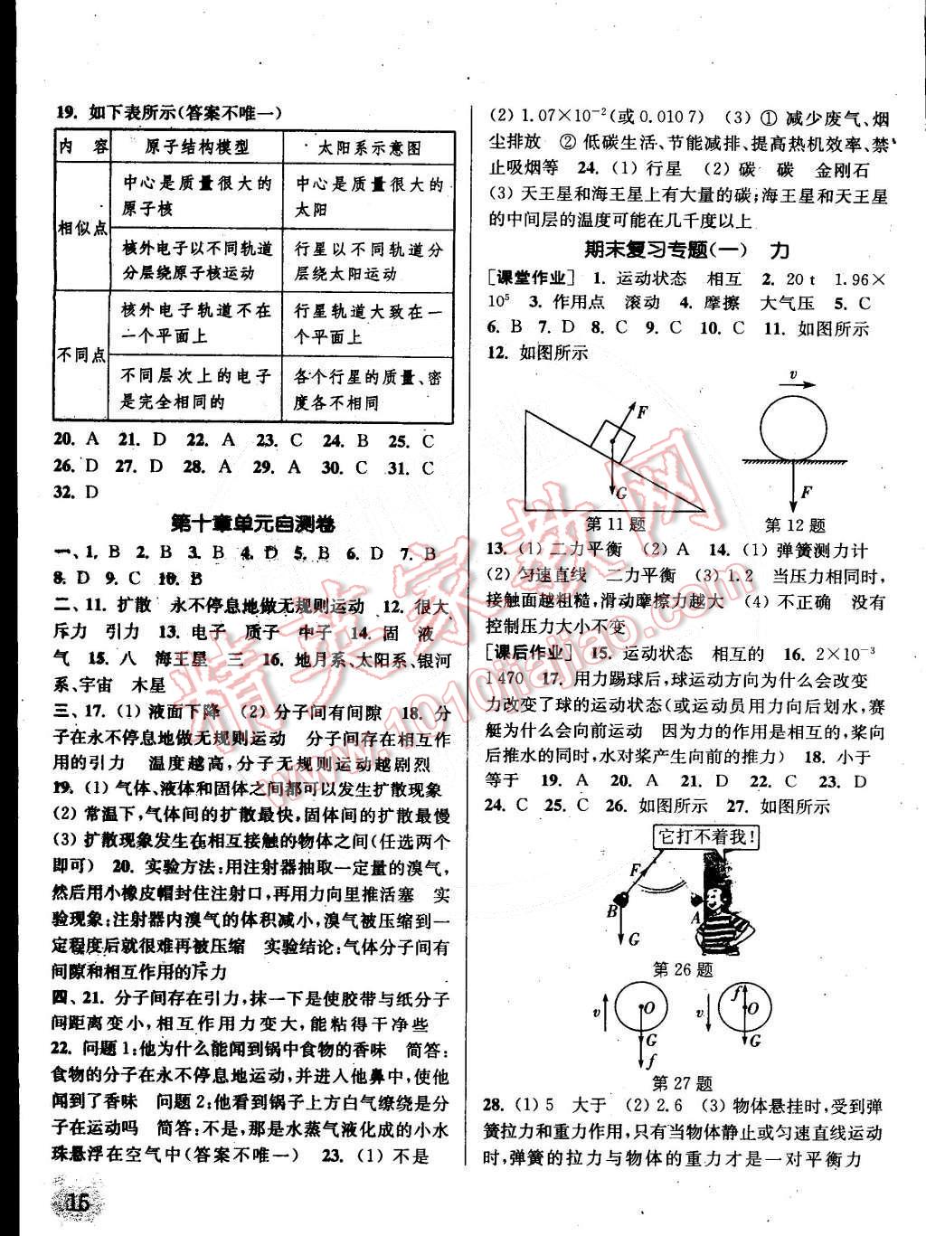 2015年通城学典课时作业本八年级物理下册沪粤版 第15页