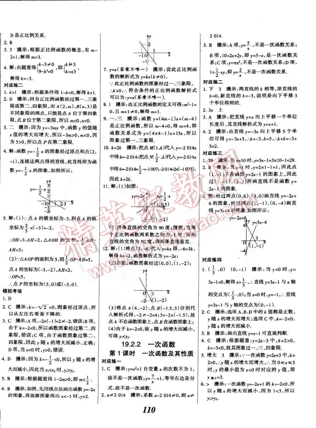 2015年全優(yōu)課堂考點集訓與滿分備考八年級數(shù)學下冊人教版 第14頁