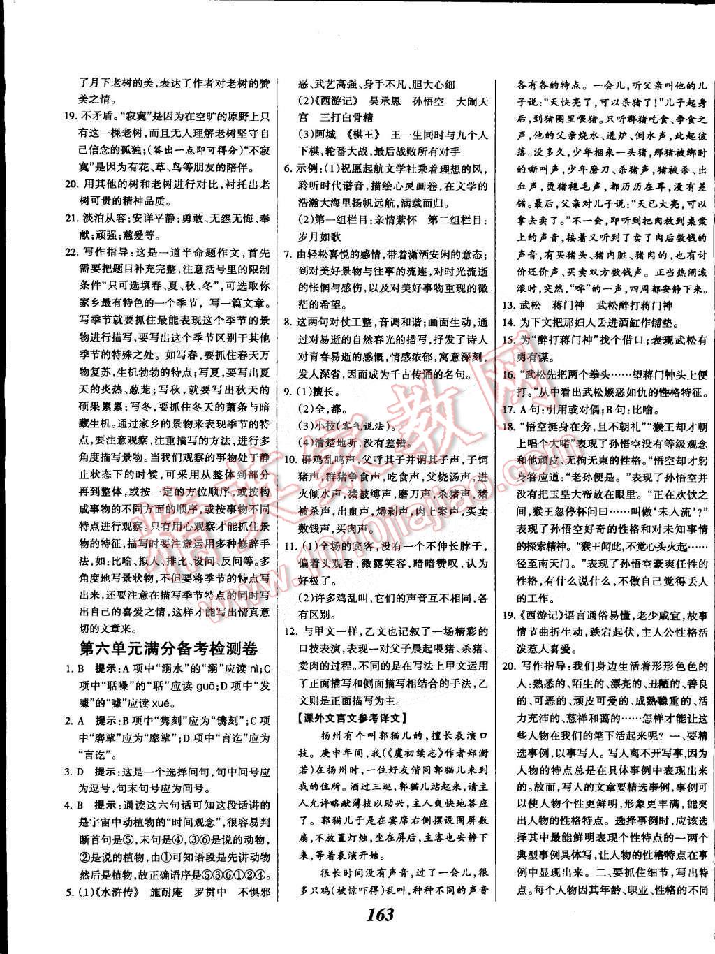 2015年全優(yōu)課堂考點集訓與滿分備考七年級語文下冊華師大版 第23頁