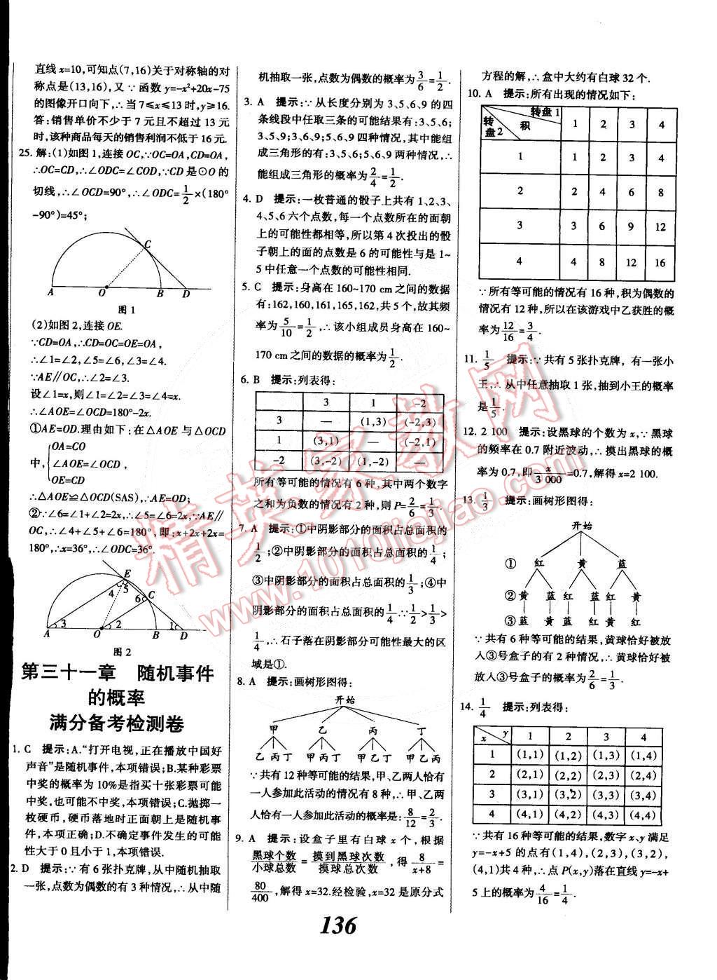 2014年全優(yōu)課堂考點(diǎn)集訓(xùn)與滿分備考九年級數(shù)學(xué)全一冊下冀教版 第36頁