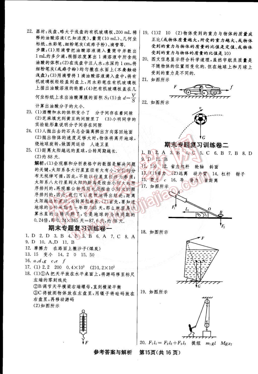 2015年1课3练单元达标测试八年级物理下册沪粤版 第15页