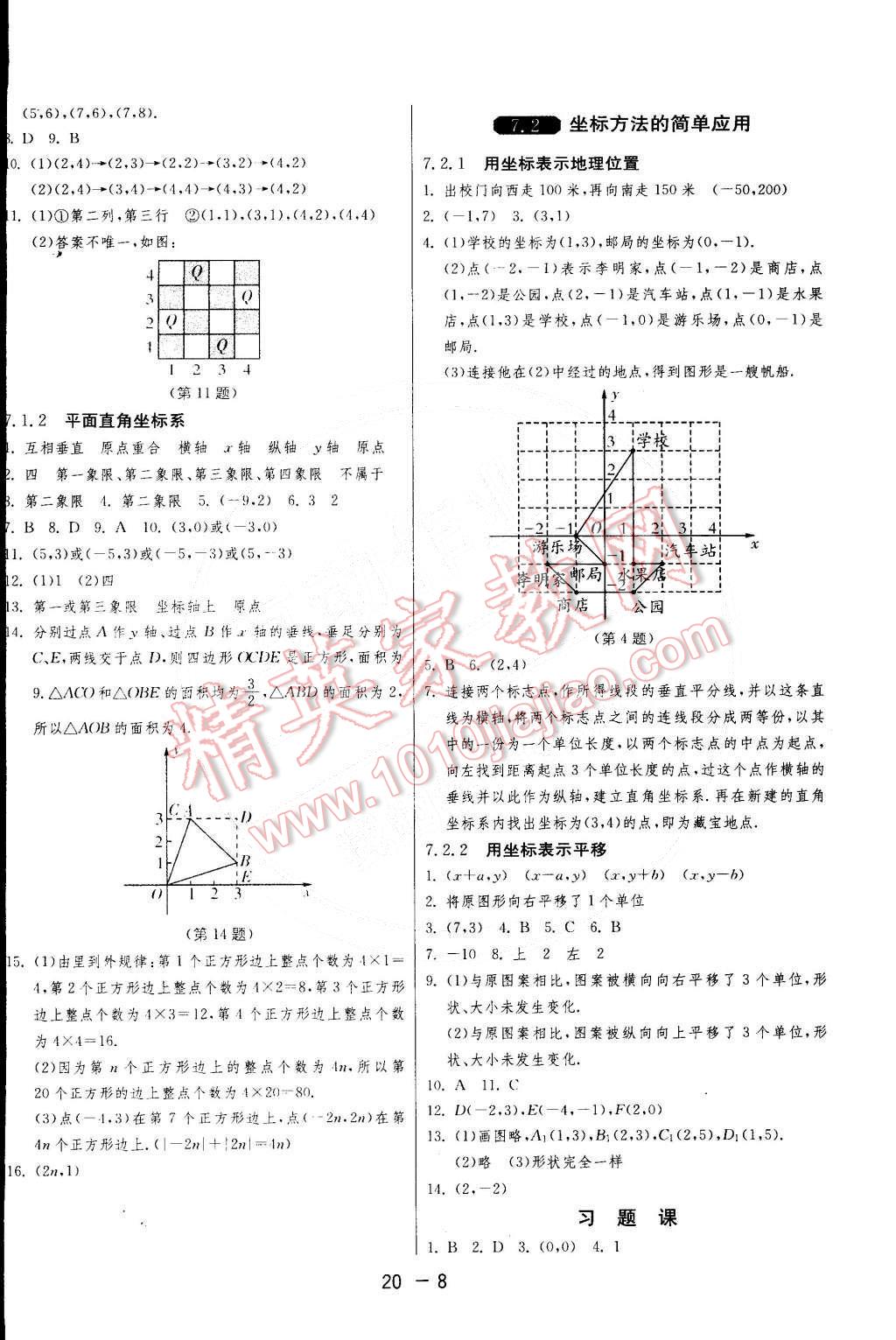 2015年1课3练单元达标测试七年级数学下册人教版 第8页