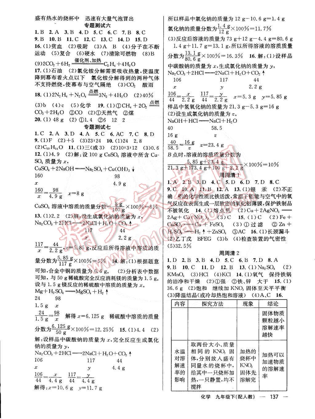 2015年四清导航九年级化学下册人教版 第9页