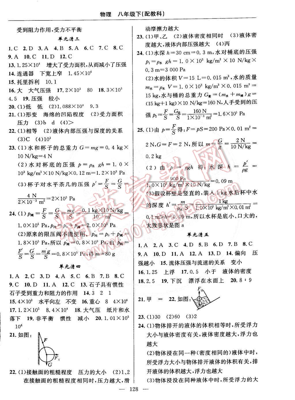 2015年四清導航八年級物理下冊教科版 第14頁