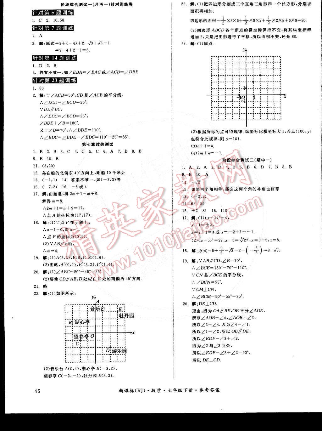 2015年全品小復習七年級數(shù)學下冊人教版 第3頁