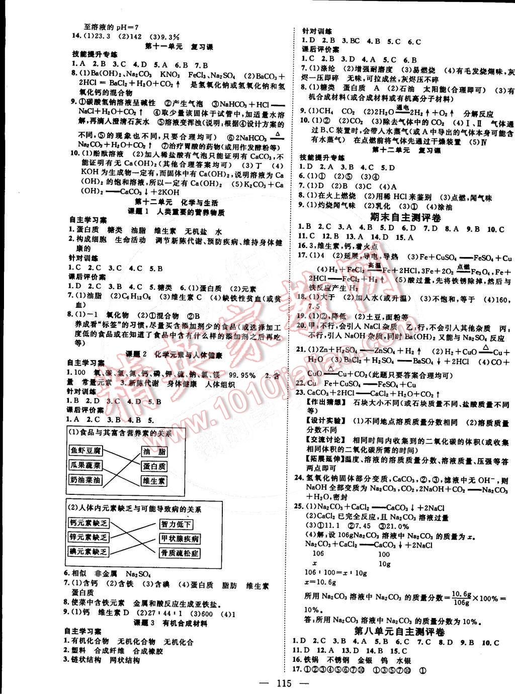 2016年名師課堂導(dǎo)學(xué)案九年級化學(xué)下冊 第7頁