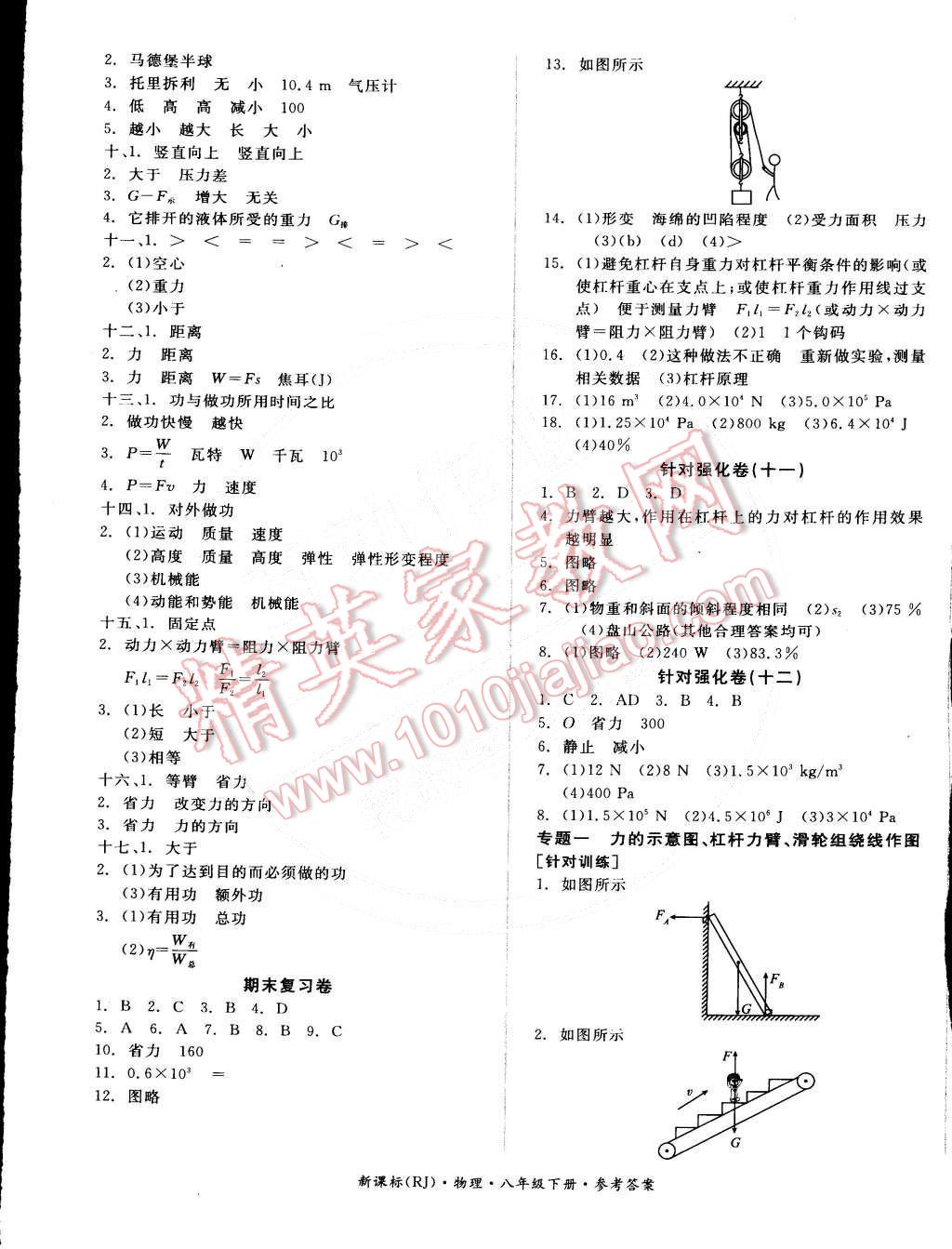 2015年全品小復習八年級物理下冊人教版 第5頁