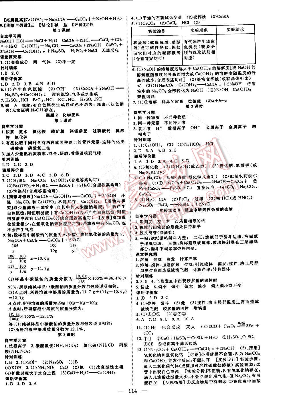 2016年名師課堂導學案九年級化學下冊 第6頁