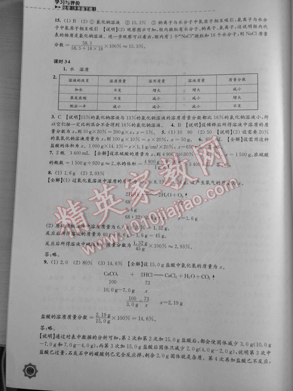 2015年學(xué)習(xí)與評價(jià)九年級化學(xué)下冊滬教版 第2頁