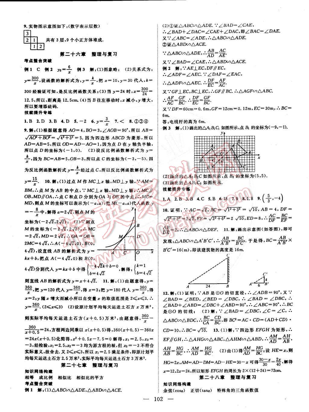 2016年名師課堂導(dǎo)學(xué)案九年級(jí)數(shù)學(xué)下冊(cè) 第10頁(yè)