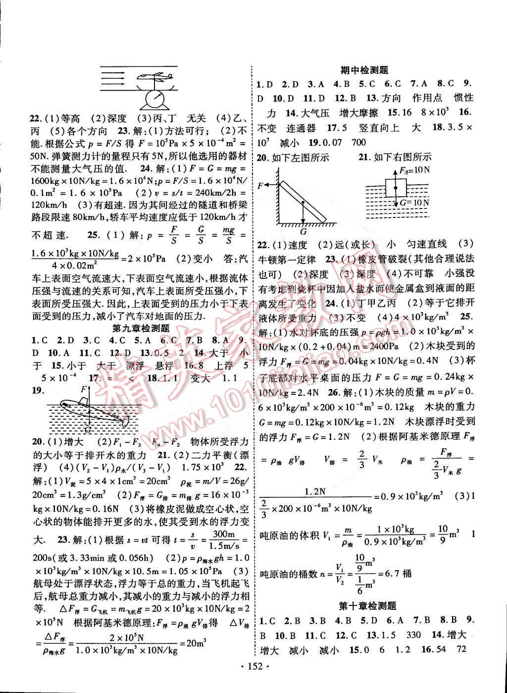 2015年课时掌控八年级物理下册沪科版 第10页