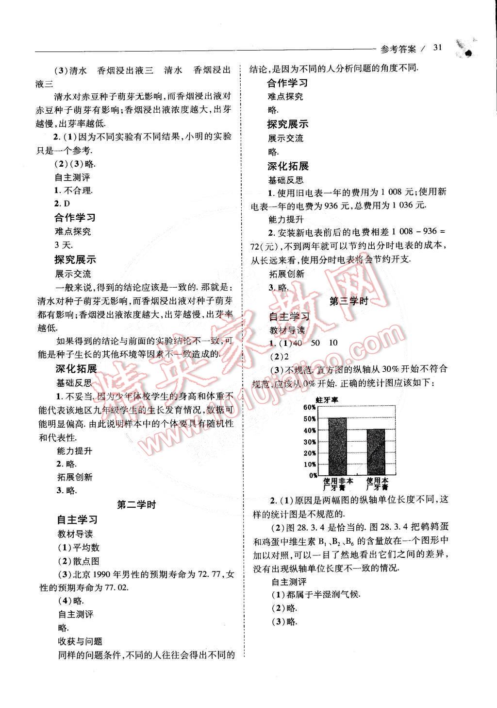 2015年新课程问题解决导学方案九年级数学下册华东师大版 第33页