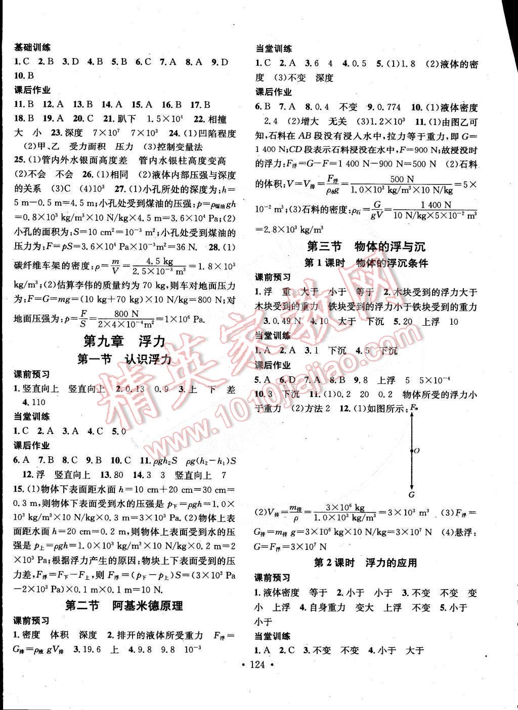 2015年名校課堂助教型教輔八年級物理下冊滬科版 第4頁