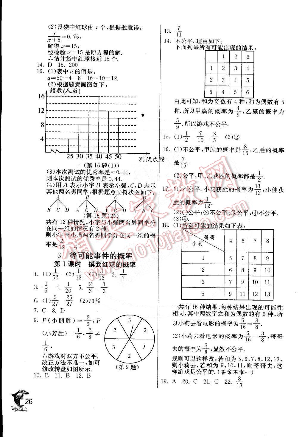 2015年实验班提优训练七年级数学下册北师大版 第26页