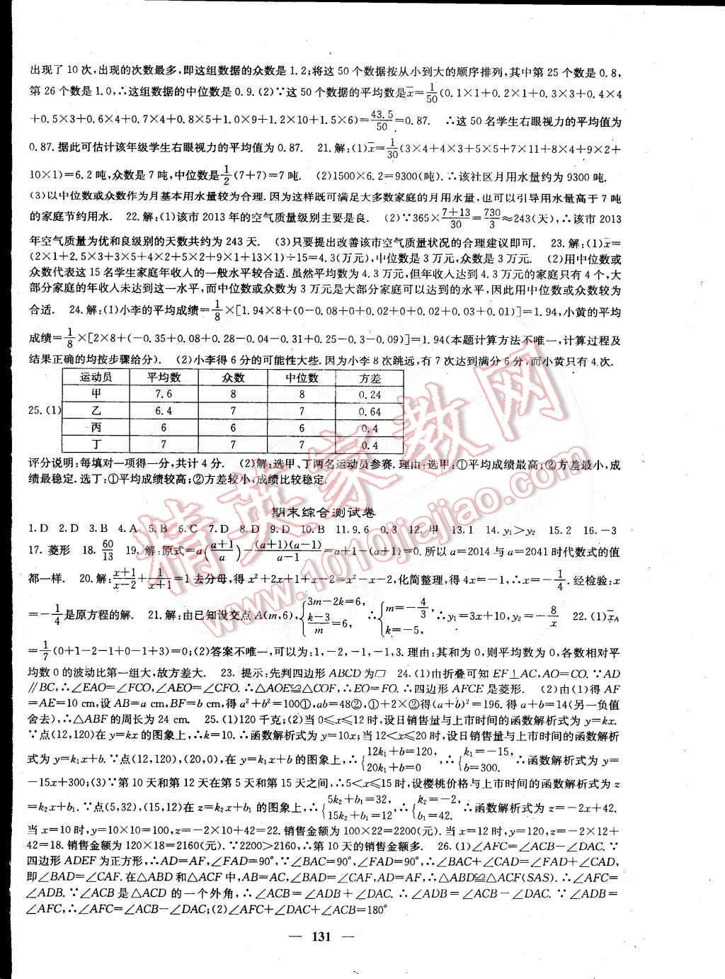 2015年课堂点睛八年级数学下册华师大版 第12页