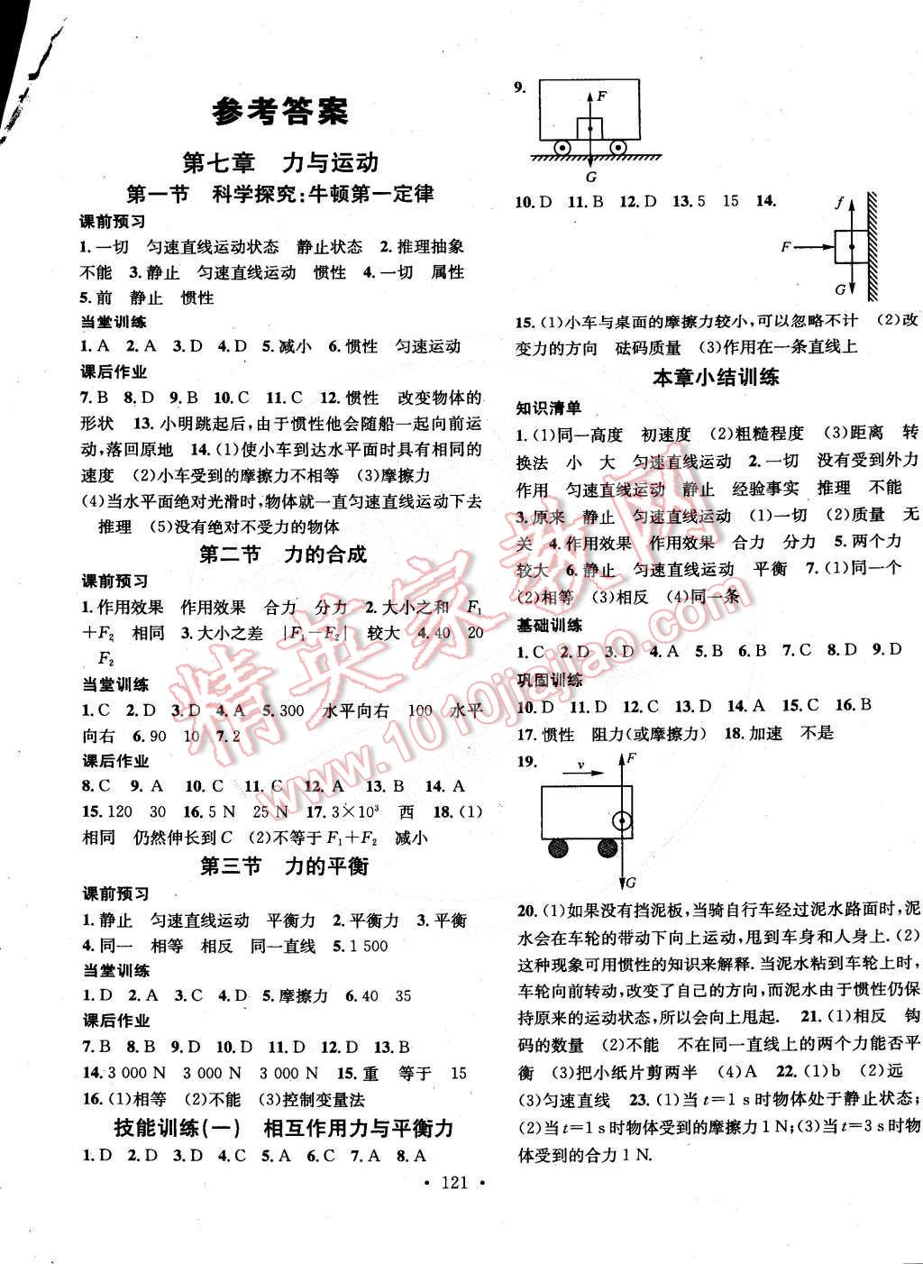 2015年名校课堂助教型教辅八年级物理下册沪科版 第1页