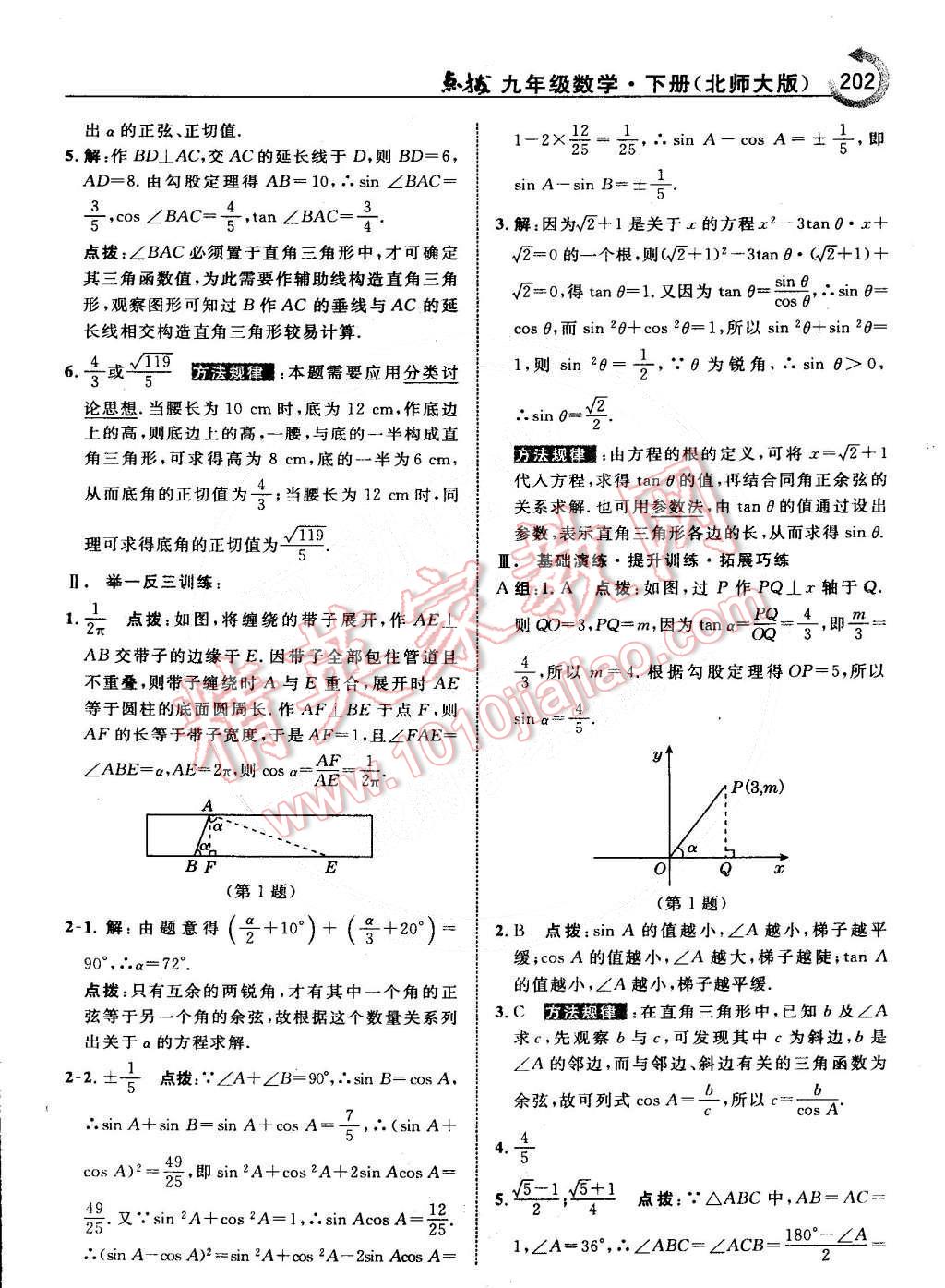 2015年特高級教師點撥九年級數(shù)學(xué)下冊北師大版 第4頁