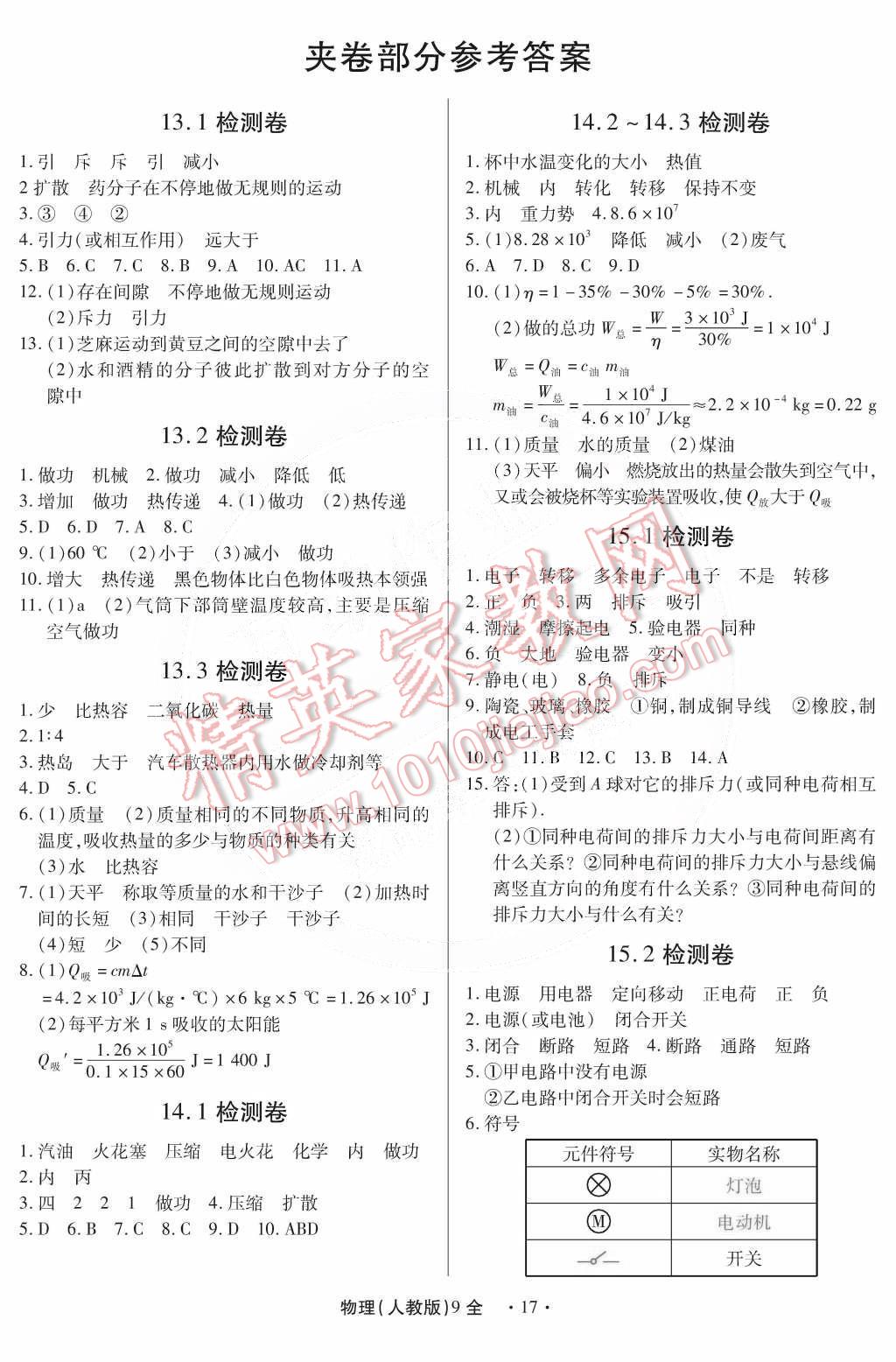 2014年一課一練創(chuàng)新練習(xí)九年級(jí)物理全一冊(cè)人教版 第44頁(yè)