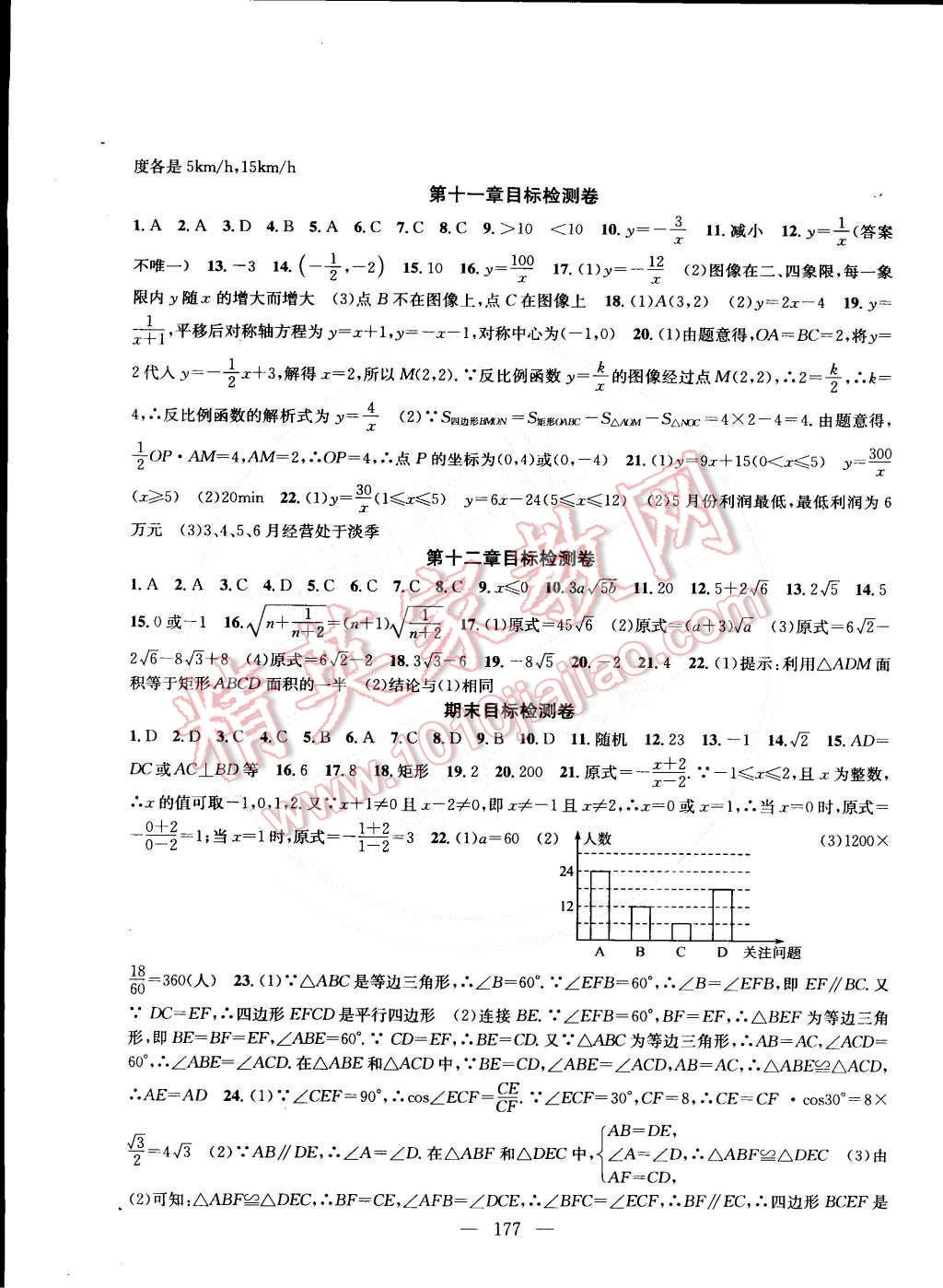 2015年金钥匙1加1课时作业加目标检测八年级数学下册国标江苏版 第15页