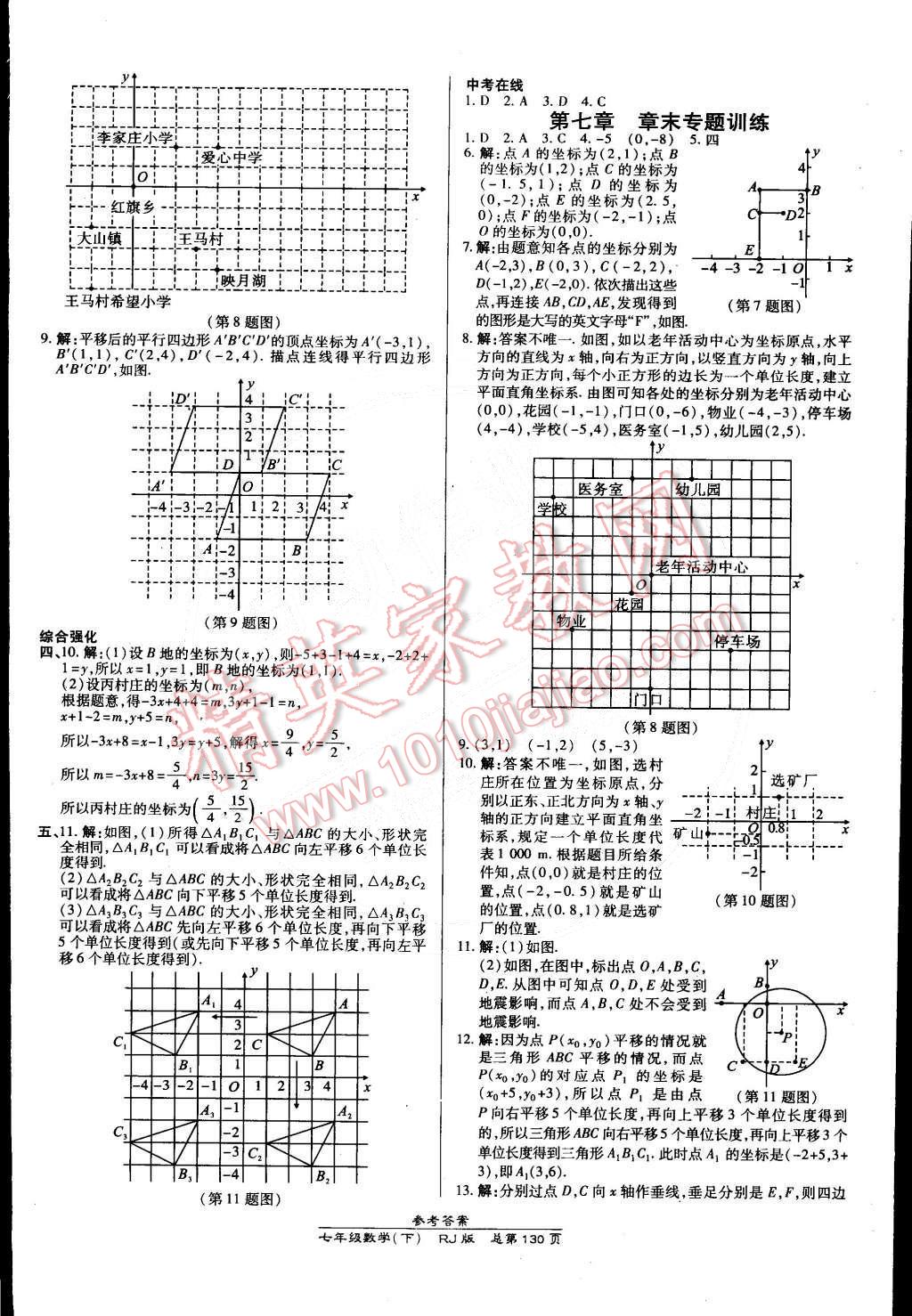 2015年高效課時(shí)通10分鐘掌控課堂七年級數(shù)學(xué)下冊人教版 第8頁