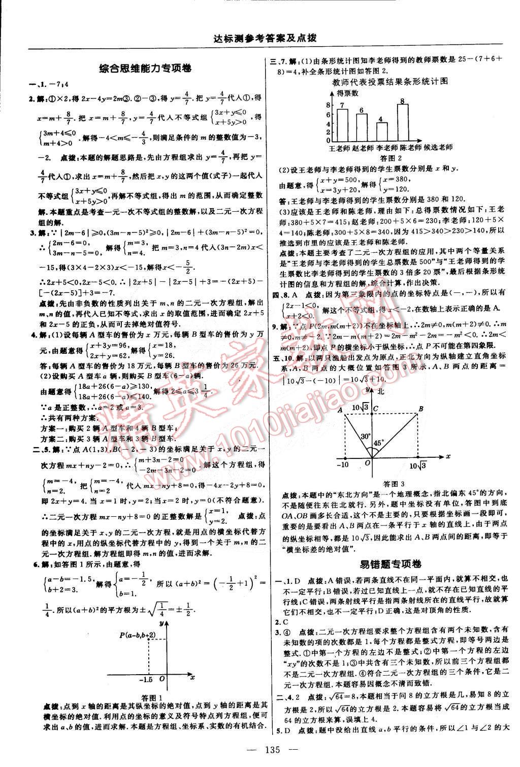 2015年點(diǎn)撥訓(xùn)練七年級(jí)數(shù)學(xué)下冊(cè)人教版 第9頁(yè)