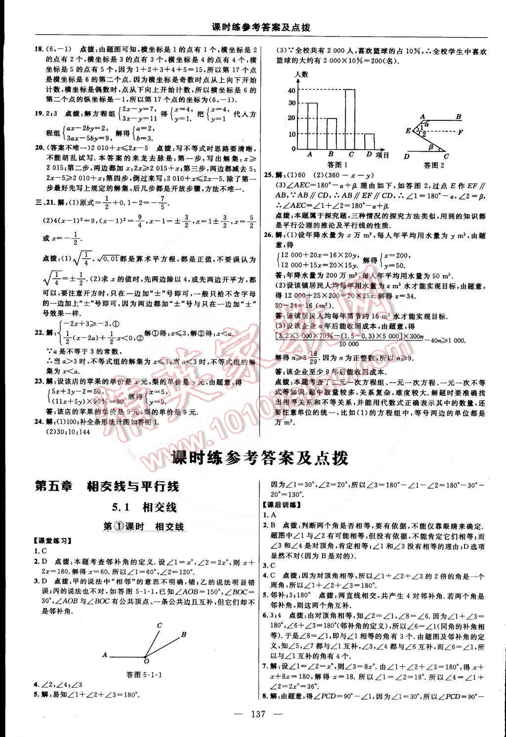 2015年點(diǎn)撥訓(xùn)練七年級(jí)數(shù)學(xué)下冊(cè)人教版 第11頁