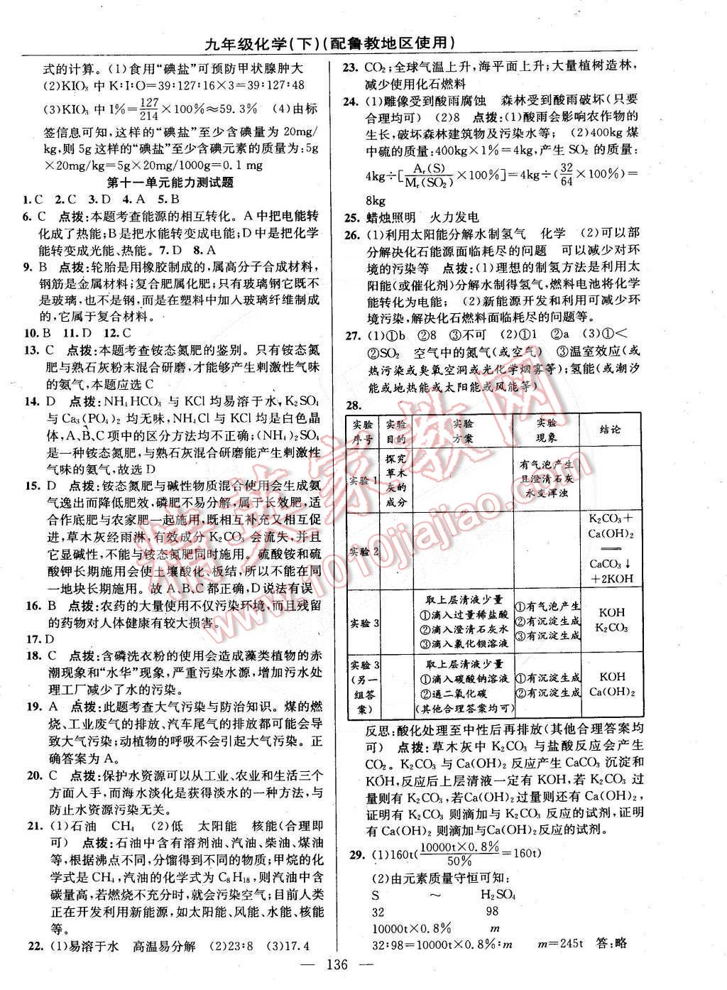 2015年黃岡金牌之路練闖考九年級(jí)化學(xué)下冊(cè)魯教版 第22頁