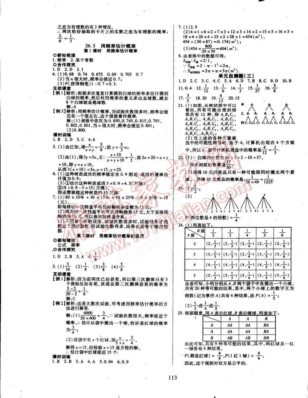 2015年有效課堂課時導學案九年級數(shù)學下冊滬科版 第13頁