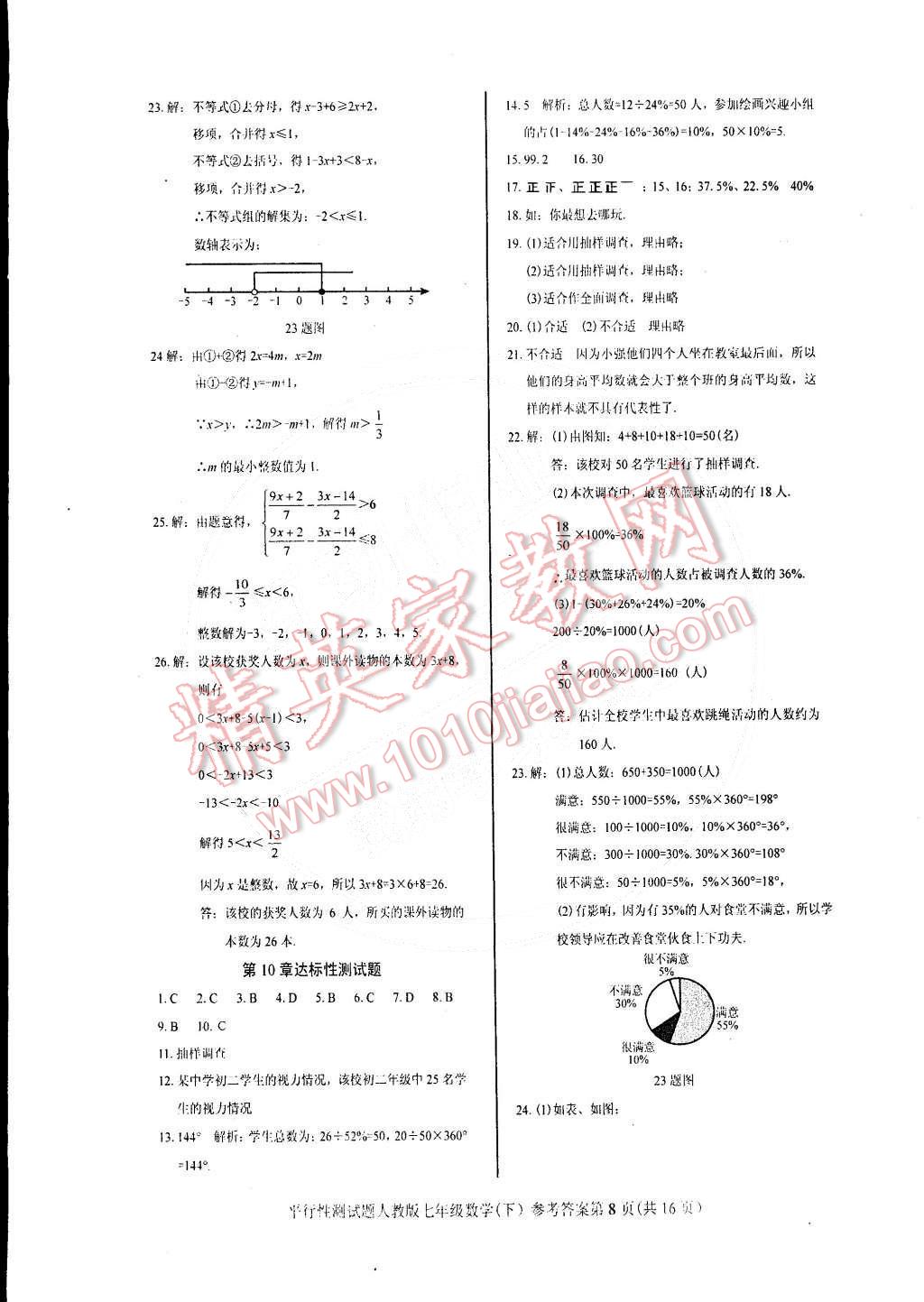 2015年学考2加1七年级数学下册人教版 第8页