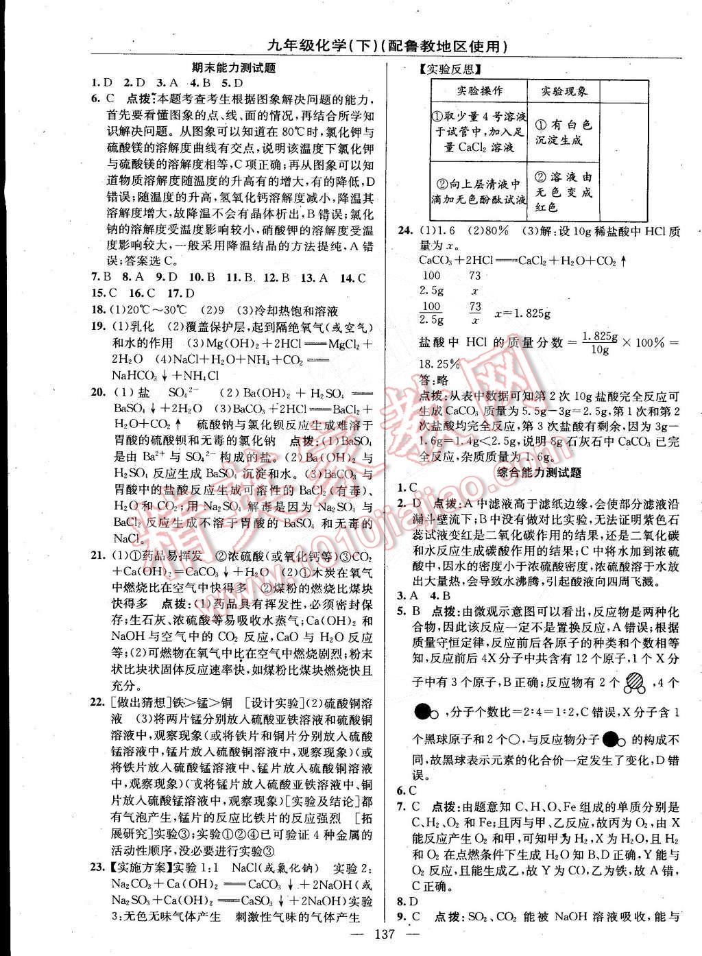 2015年黃岡金牌之路練闖考九年級化學下冊魯教版 第23頁