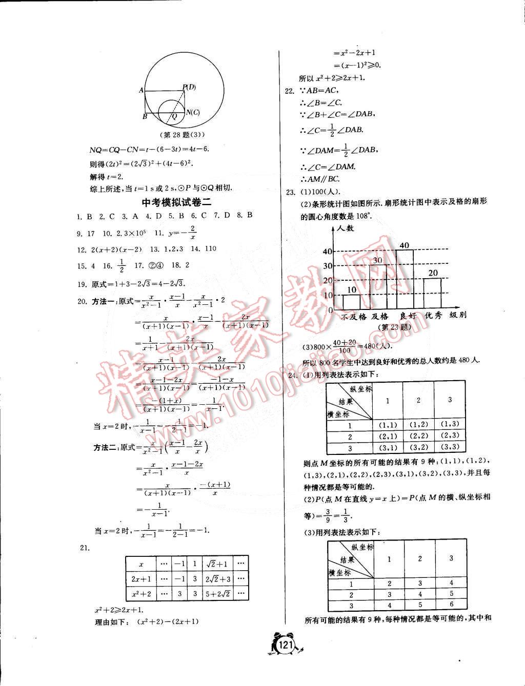 2015年单元双测全程提优测评卷九年级数学下册苏科版 第37页