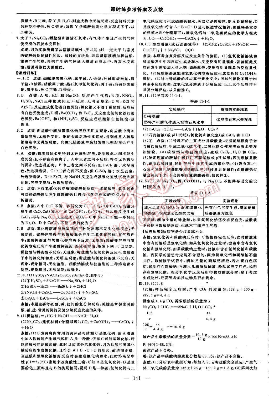 2015年點(diǎn)撥訓(xùn)練九年級(jí)化學(xué)下冊(cè)人教版 第27頁