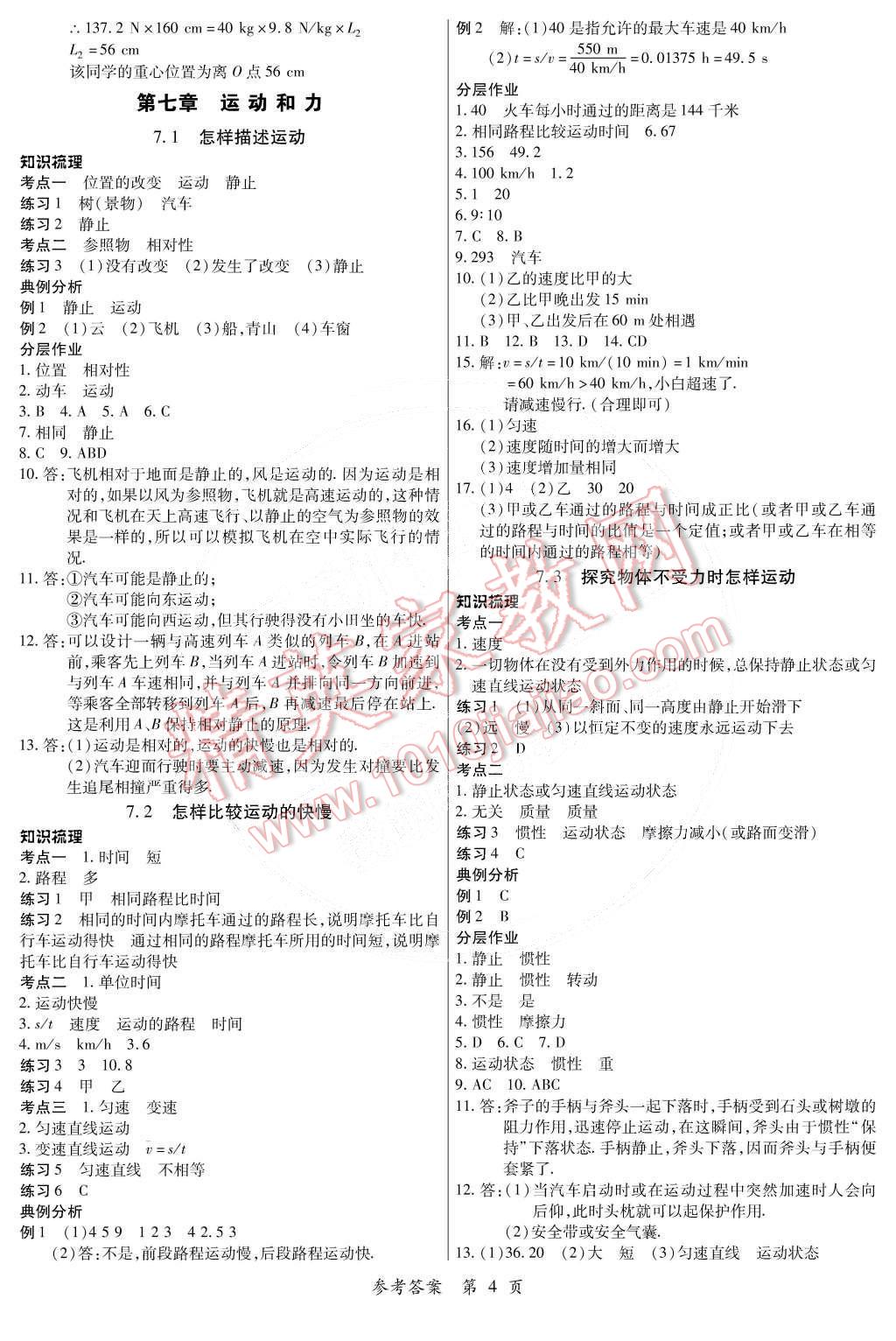 2015年一課一練創(chuàng)新練習(xí)八年級物理下冊滬粵版 第4頁