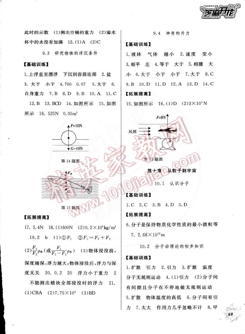 2015年物理作業(yè)本八年級(jí)下冊(cè)滬粵版 第5頁(yè)