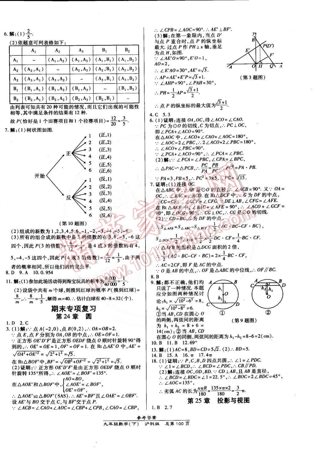 2015年高效課時通10分鐘掌控課堂九年級數(shù)學(xué)下冊滬科版 第10頁